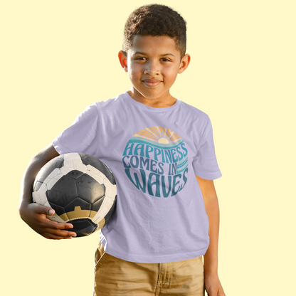 T-SHIRT FOR BOYS HAPPINESS IS WAVES
