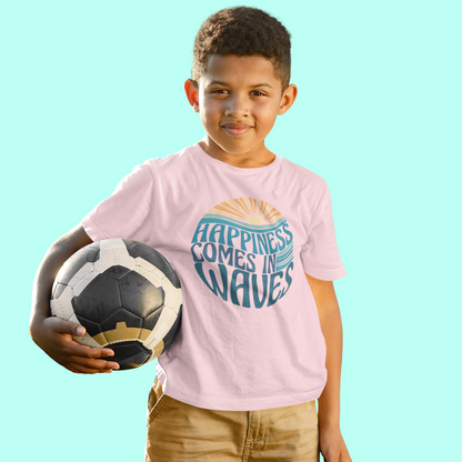 T-SHIRT FOR BOYS HAPPINESS IS WAVES